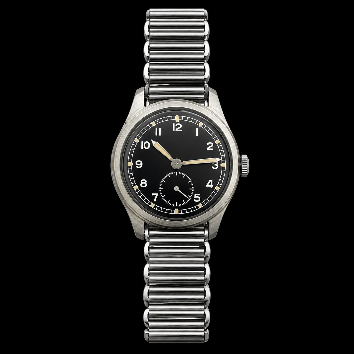18mm Retro 1940/50s "Bonklip" Style Stainless Steel Bracelet - Ideal for Antique or Retro Style Watches