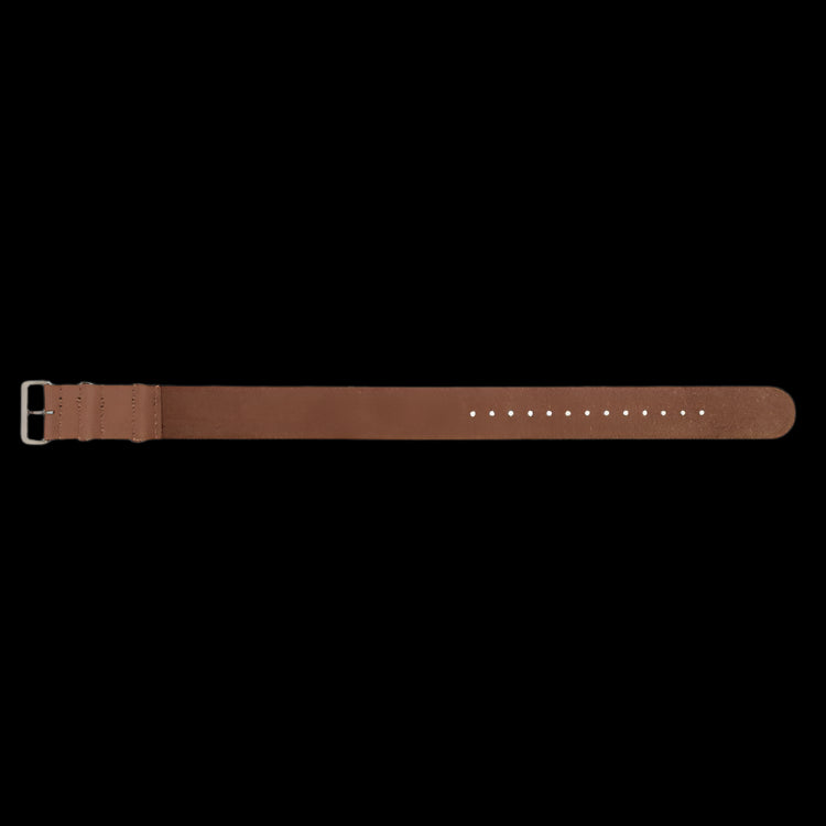 20mm Brown Leather NATO Military Watch Strap