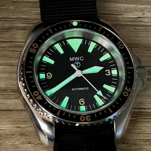 MWC 1970s Pattern Automatic Military Divers Watch with Chromed Case and Sapphire Crystal - Limited Edition of 250 Pieces - Ex Photographic Sample Reduced to Clear