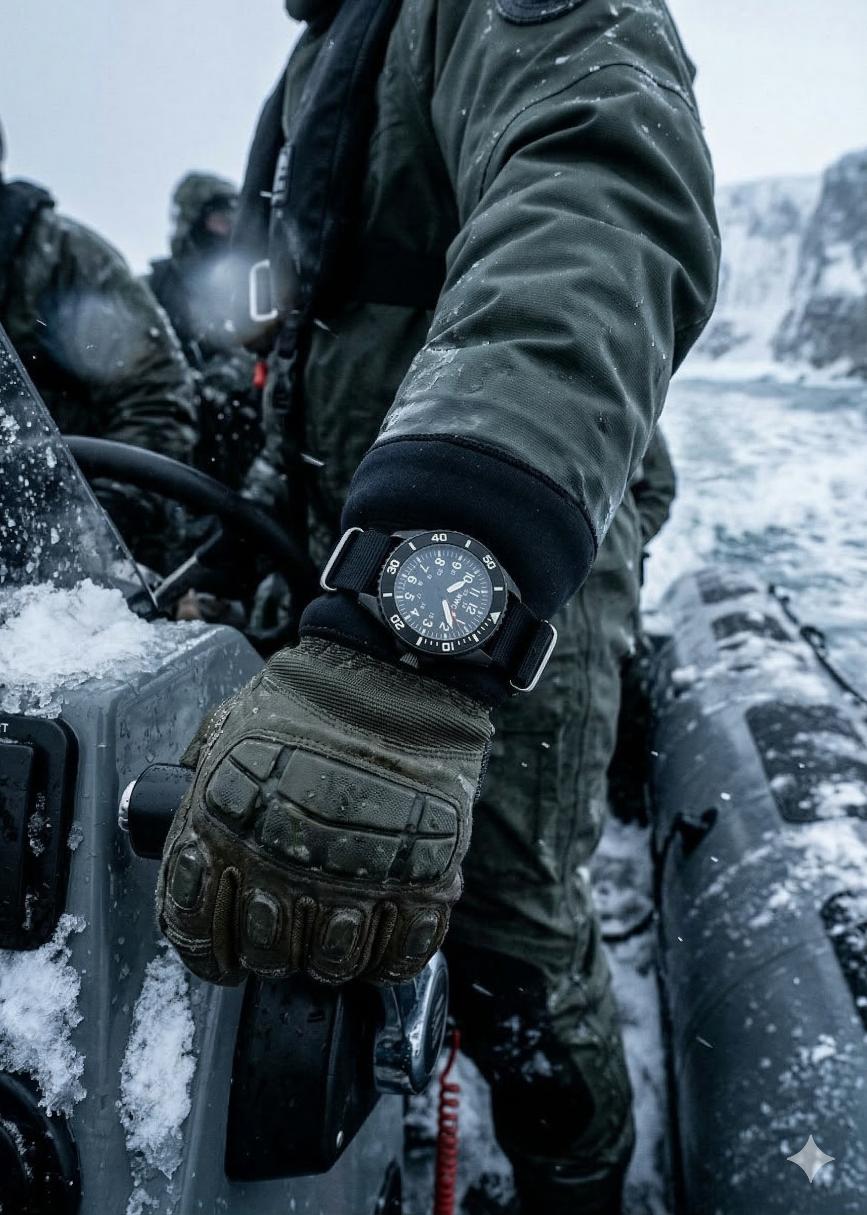 MWC "Depthmaster" 100atm / 3,280ft / 1000m Water Resistant Military Divers Watch in a PVD Titanium Case with GTLS and Helium Valve (Automatic)