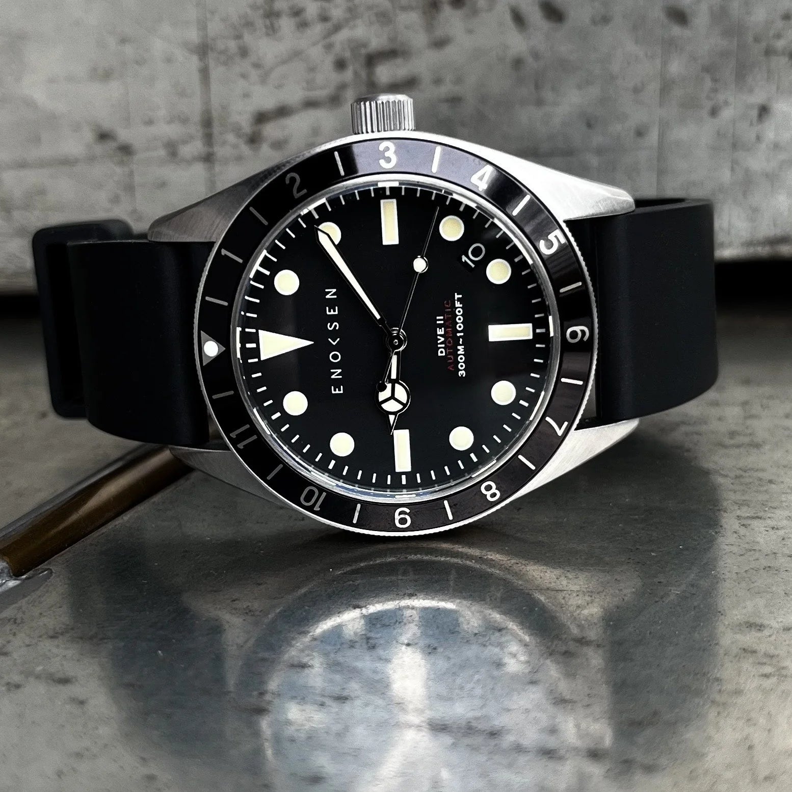 Limited Edition: Enoksen Automatic Dive Watch - Black Dial Edition ◇ 39mm