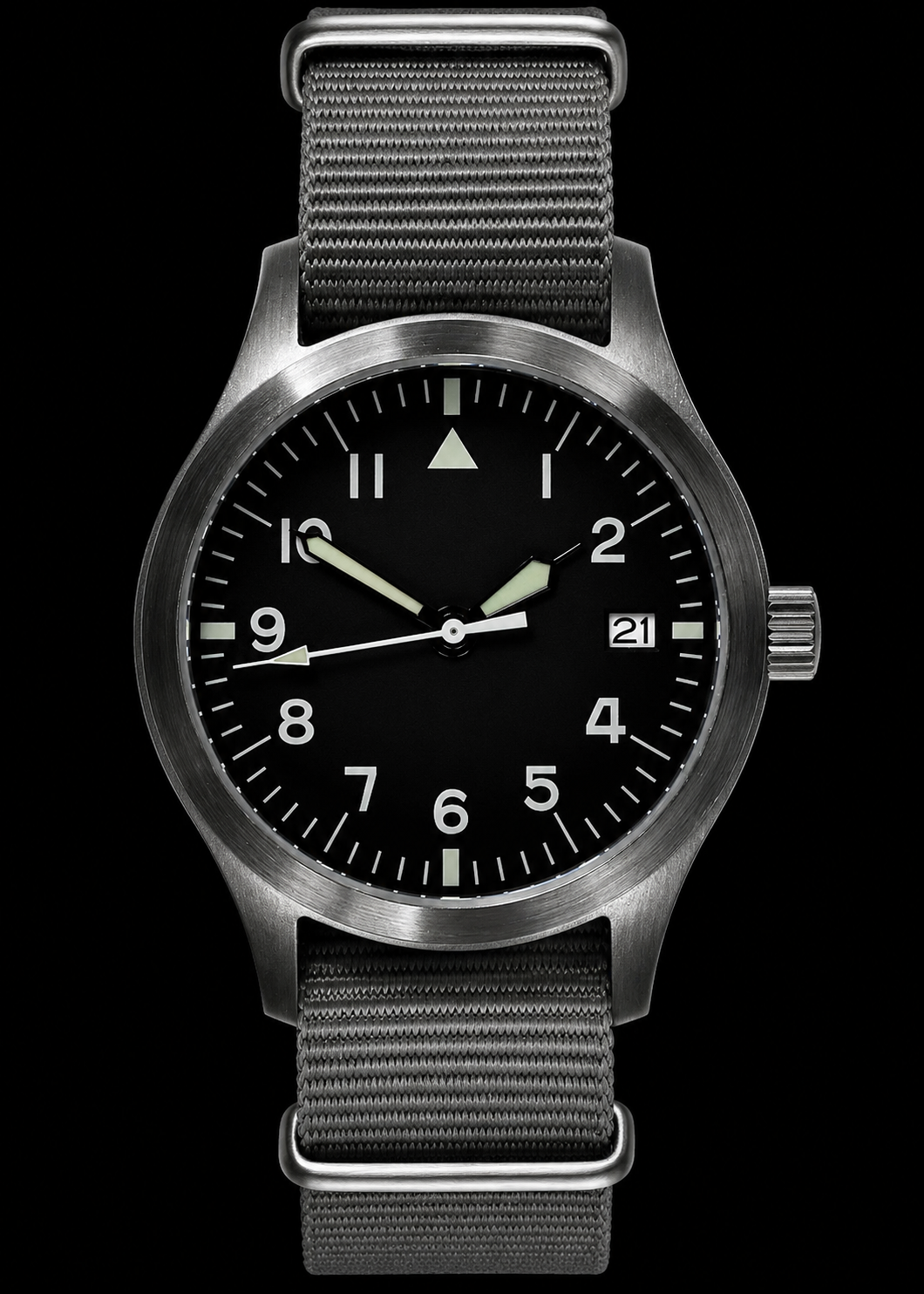 MWC Mk III Stainless Steel 1950's Pattern 100m Water Resistant Automatic Military Watch with Sapphire Crystal (Unbranded Variant)