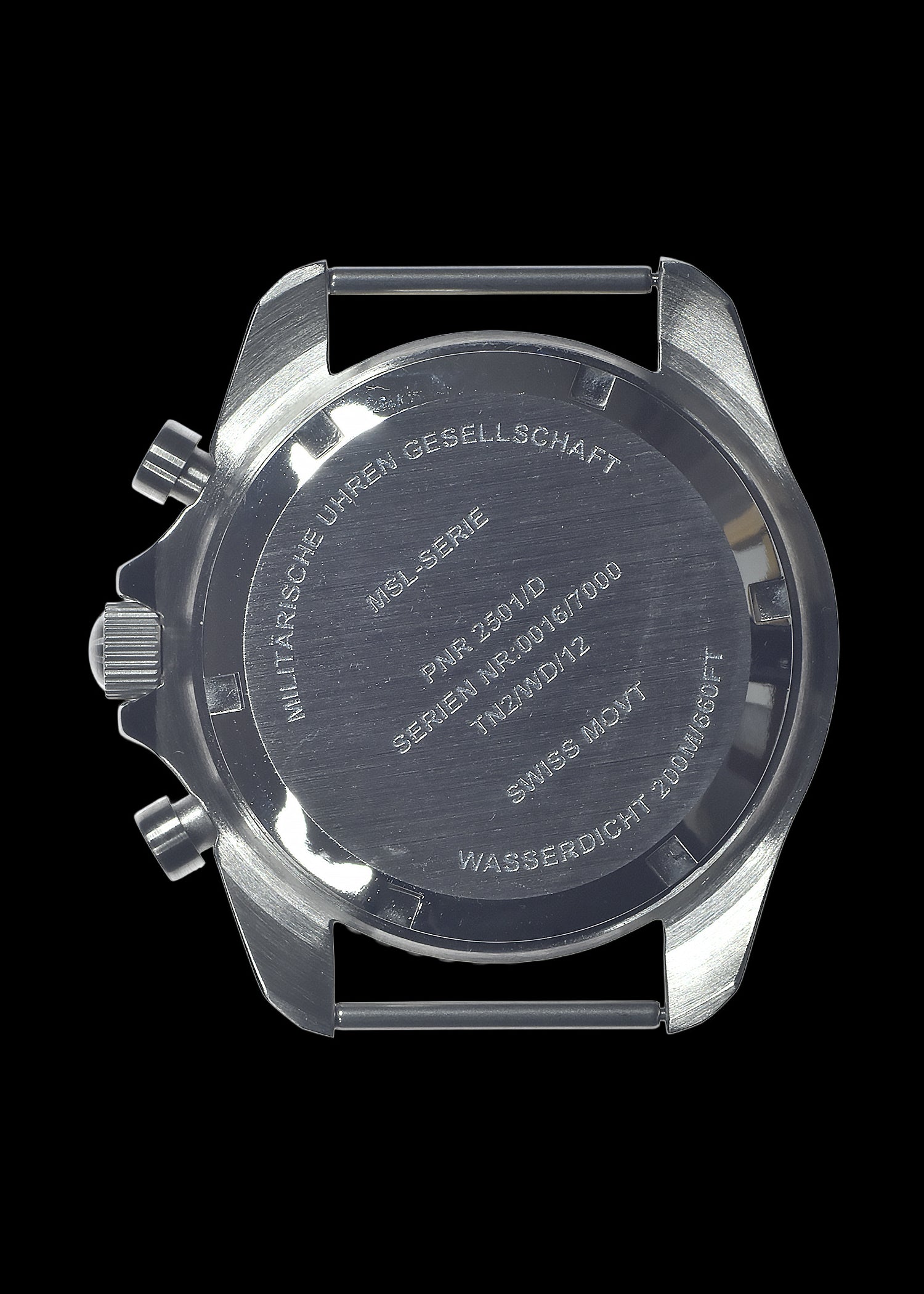 MWC NATO Pattern Stainless Steel Military Pilots Chronograph with Sapphire Crystal and Swiss Ronda Movement- 12 Hour GMT Bezel