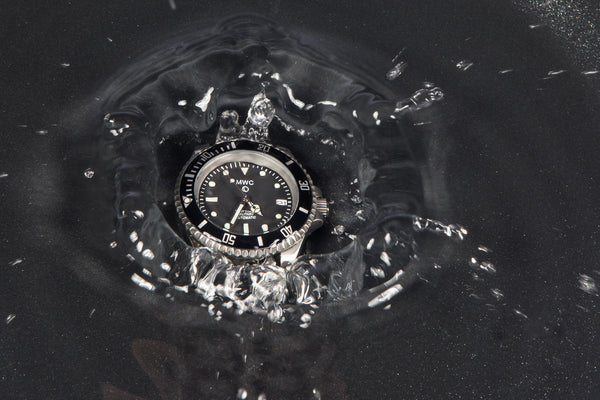 MWC 2023 Model 24 Jewel 300m Automatic Military Divers Watch with Sapphire Crystal and Ceramic Bezel on a Steel Bracelet