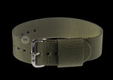 18mm US Pattern Olive Green Military Watch Strap